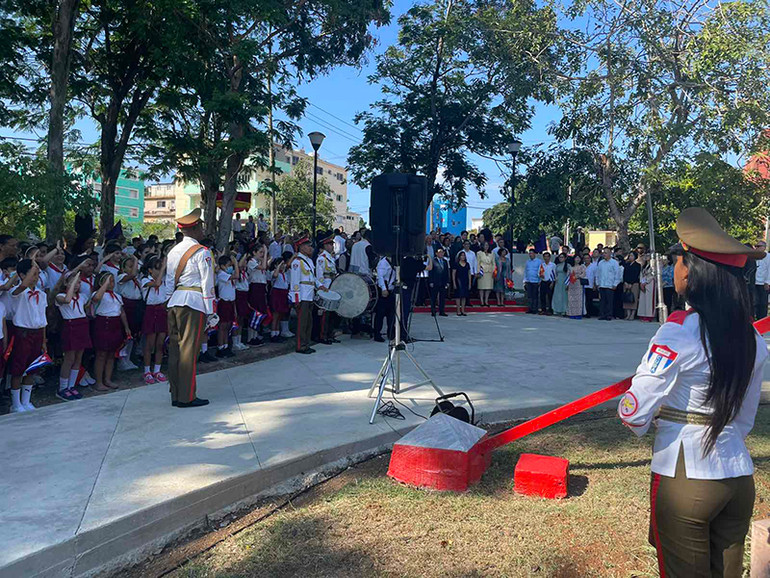 Quang cảnh lễ khai trương Công viên Hồ Chí Minh.