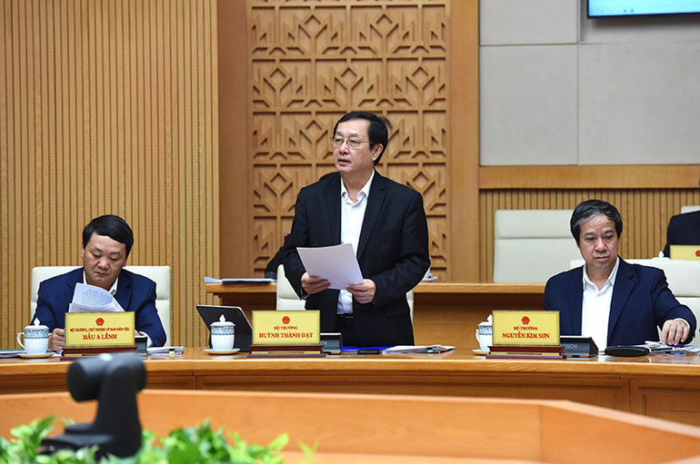 Bộ trưởng Khoa học và Công nghệ Huỳnh Thành Đạt phát biểu.