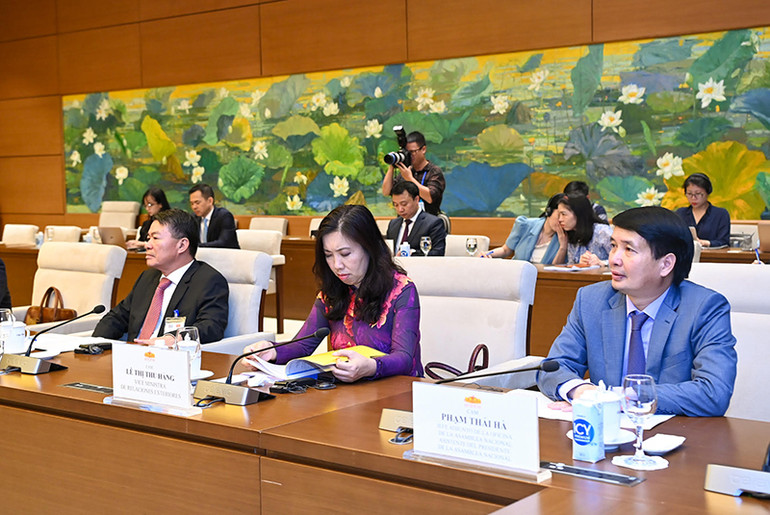 Các đại biểu Việt Nam dự buổi tiếp.