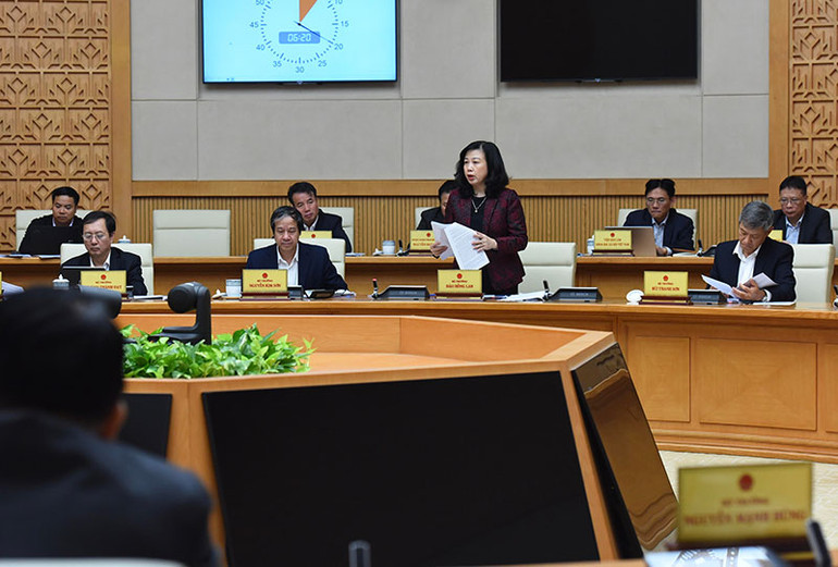 Bộ trưởng Y tế Đào Hồng Lan phát biểu.