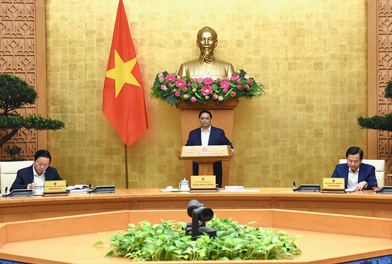 Thủ tướng Phạm Minh Chính dự và chỉ đạo hội nghị. Thủ tướng Phạm Minh Chính dự và chỉ đạo hội nghị.
