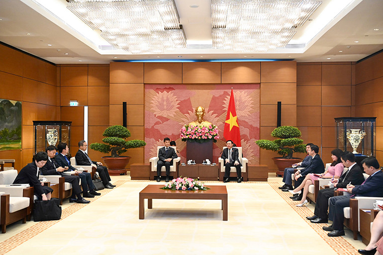 Quang cảnh buổi tiếp tại Nhà Quốc hội. (Ảnh: Duy Linh)