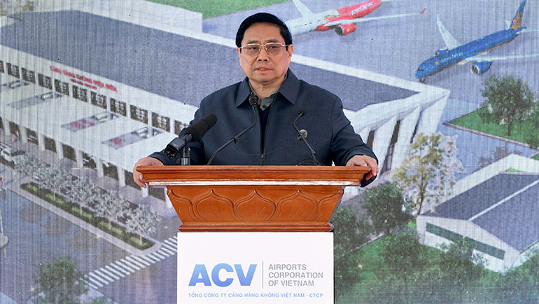 Thủ tướng Phạm Minh Chính phát biểu ý kiến tại buổi lễ.