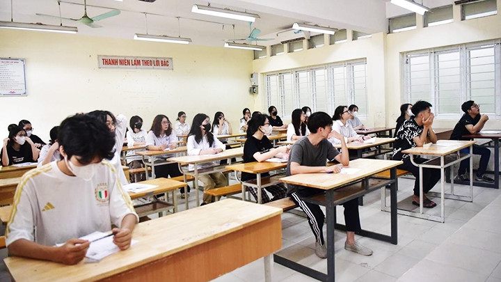 Các thí sinh dự kỳ thi tốt nghiệp THPT năm 2024. Ảnh: AN NHƯ