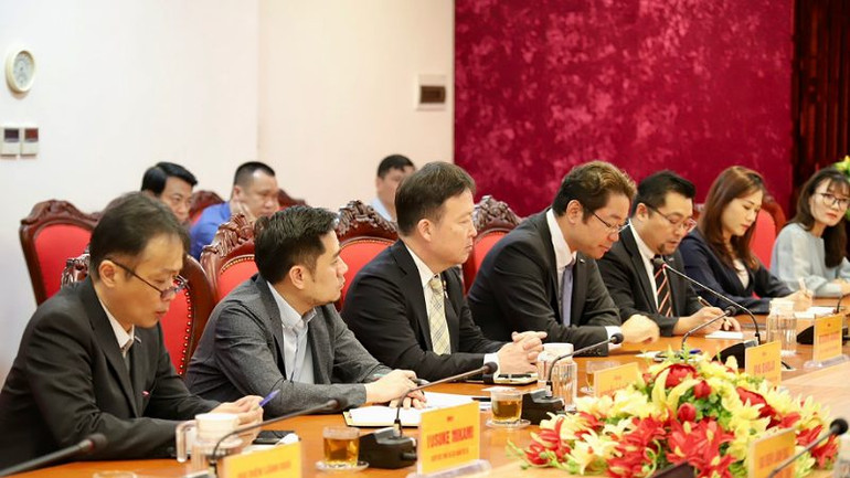 Lãnh đạo Tập đoàn Meiko tại buổi làm việc.