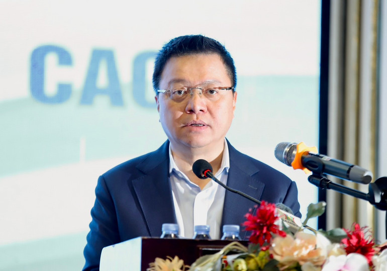 Đồng chí Lê Quốc Minh phát biểu tại Hội nghị. (Ảnh: Nguyễn Tuấn)