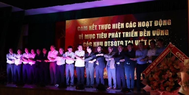 Cam kết hoạt động vì mục tiêu bền vững các khu dự trữ sinh quyển (Ảnh: UNDP)