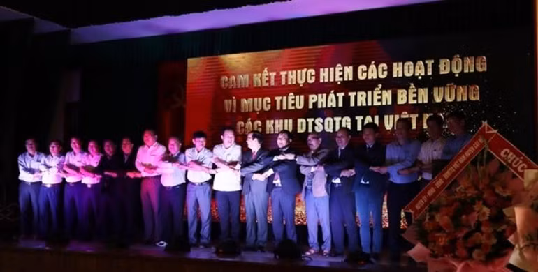 Cam kết hoạt động vì mục tiêu bền vững các khu dự trữ sinh quyển (Ảnh: UNDP)