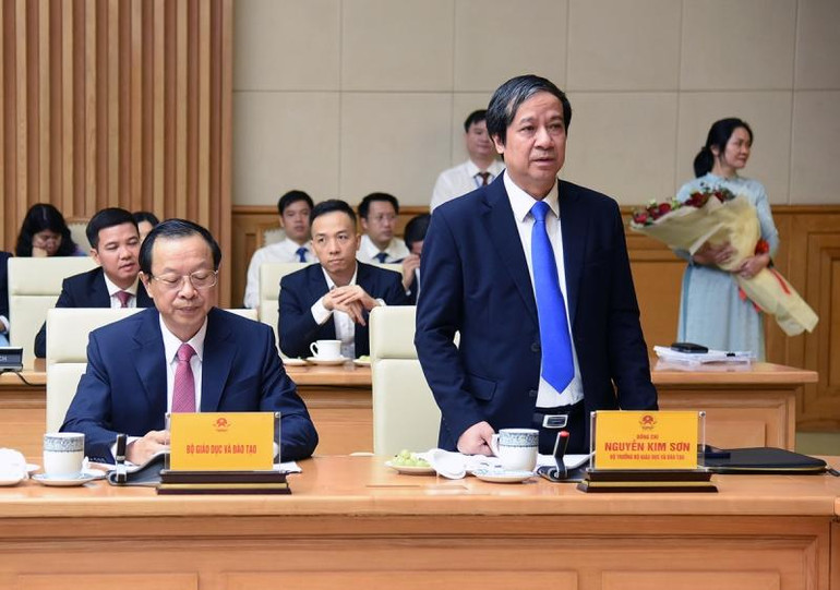 Tại buổi gặp mặt, Bộ trưởng Giáo dục và Đào tạo Nguyễn Kim Sơn cho biết sẽ tiếp thu đầy đủ các ý kiến chỉ đạo của Thủ tướng.
