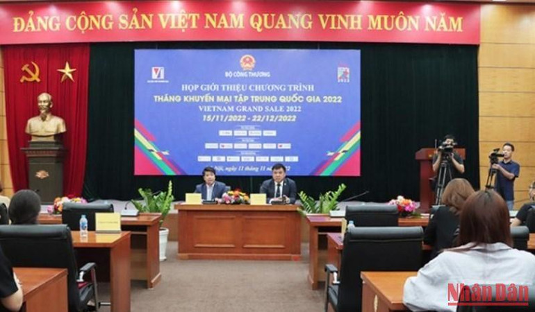 Họp báo giới thiệu Chương trình “Tháng khuyến mại tập trung quốc gia 2022-Vietnam Grand Sale 2022”.