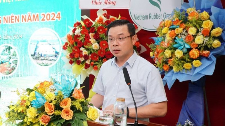 Ông Đỗ Hữu Huy, Phó Chủ tịch Ủy ban Quản lý vốn Nhà nước tại doanh nghiệp phát biểu tại đại hội.