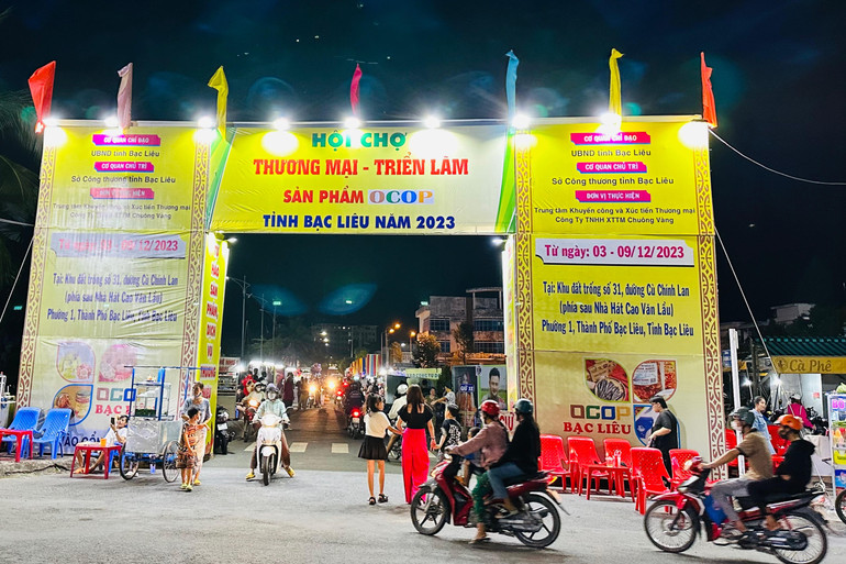 Bạc Liêu tổ chức hội chợ thương mại - triển lãm sản phẩm OCOP năm 2023. (Ảnh: TRỌNG DUY) Bạc Liêu tổ chức hội chợ thương mại - triển lãm sản phẩm OCOP năm 2023. (Ảnh: TRỌNG DUY)