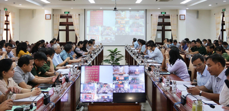 Quang cảnh Hội nghị chuyên đề “Đổi mới, nâng cao chất lượng sinh hoạt chi bộ”.