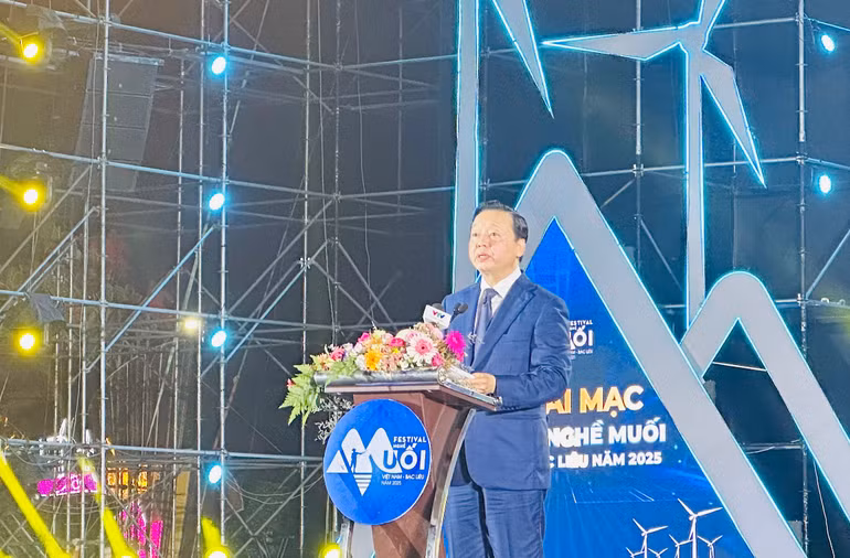 Phó Thủ tướng Trần Hồng Hà phát biểu tại lễ khai mạc. (Ảnh: TRỌNG DUY)