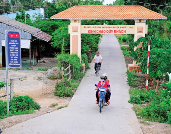 Ấp liền ấp, xã liền xã tại huyện Phước Long, Bạc Liêu. (Ảnh: CTV)