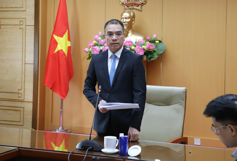 Tiến sĩ Hà Anh Đức, Cục trưởng Cục Quản lý Khám, chữa bệnh phát biểu.