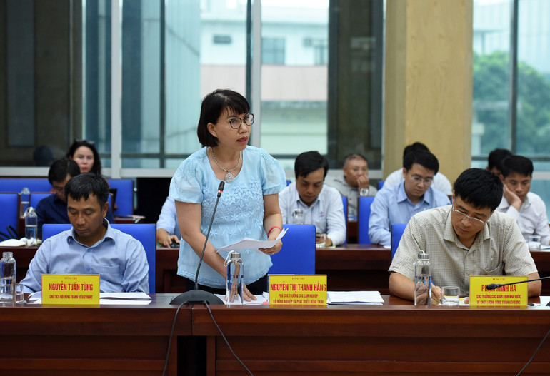 Đại diện lãnh đạo Bộ Nông nghiệp và Phát triển Nông thôn phát biểu tại cuộc họp