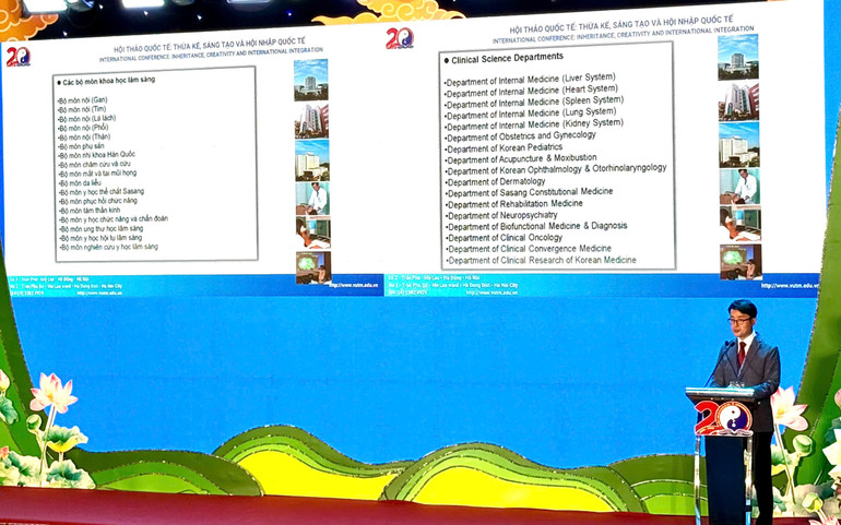 Chuyên gia quốc tế chia sẻ tại hội thảo.