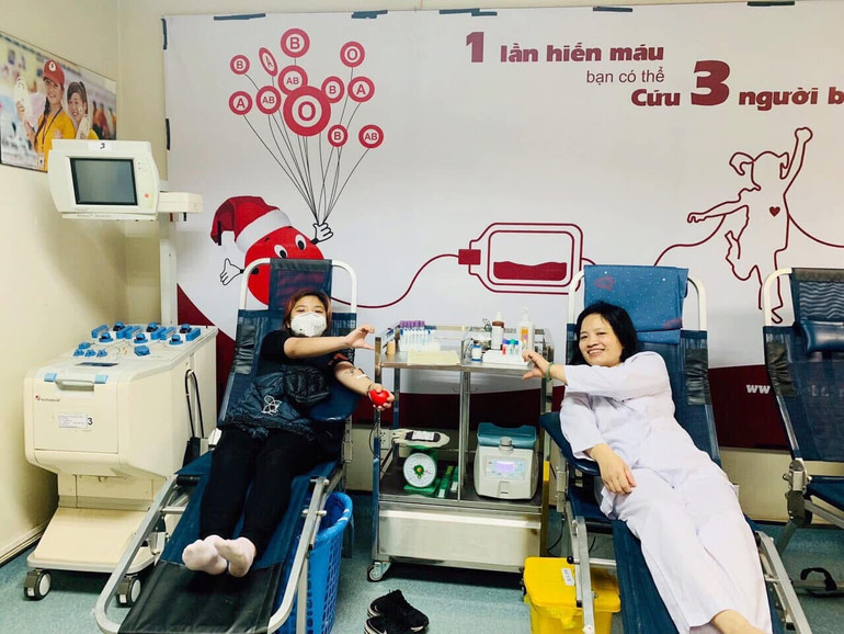 Chị Hiền có hơn 40 lần hiến máu, tiểu cầu.