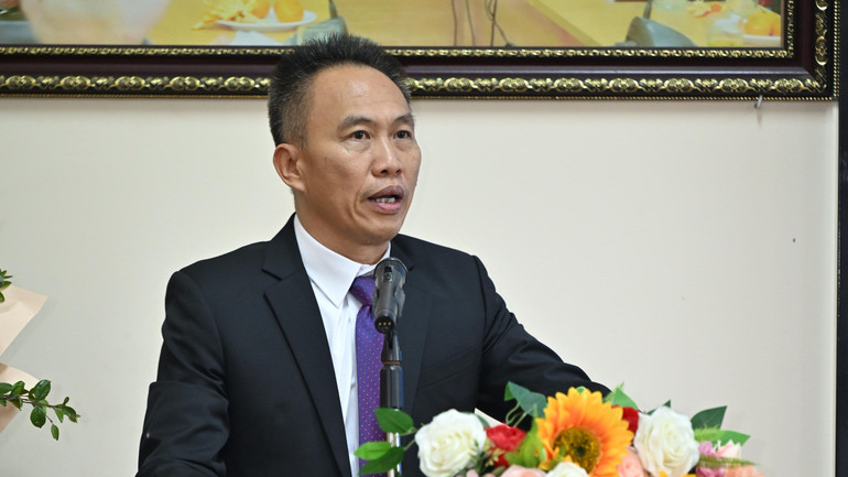 Chủ tịch Hiệp hội Thang máy Việt Nam Nguyễn Hải Đức phát biểu. Chủ tịch Hiệp hội Thang máy Việt Nam Nguyễn Hải Đức phát biểu.