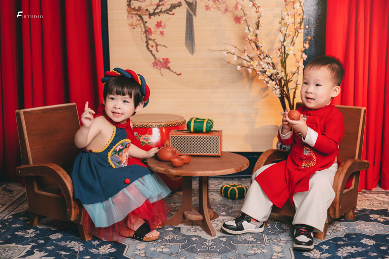 Hai thiên thần của gia đình chị Linh.