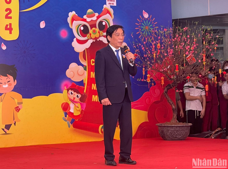 Ông Trịnh Ngọc Hải, Phó Giám đốc Bệnh viện Nhi Trung ương phát biểu tại chương trình.