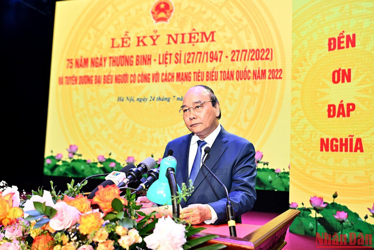 Hình ảnh Lễ kỷ niệm 75 năm Ngày Thương binh-Liệt sĩ và tuyên dương đại biểu người có công ảnh 4