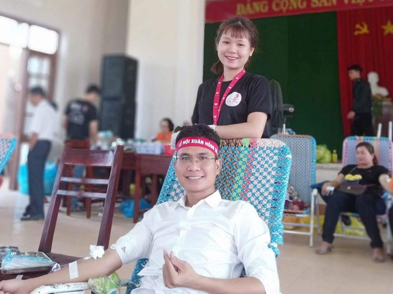 Bác sĩ Thường tham gia tích cực hiến máu tình nguyện.