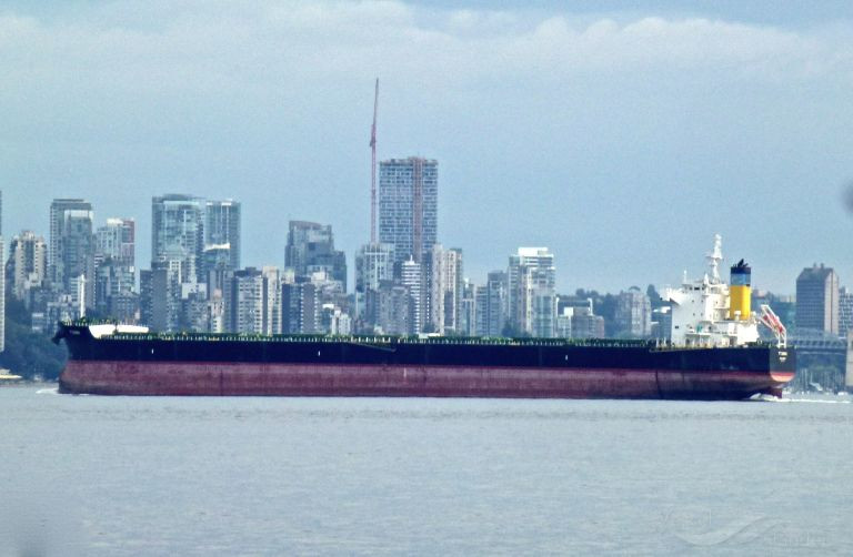 Tàu Tyana, quốc tịch nước Cộng hòa Quần đảo Marshall trên đường hành trình từ Singapore đi Trung Quốc.