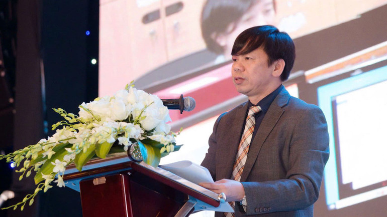 Ông Trần Nhật Minh, Chủ tịch Hội đồng quản trị Công ty cổ phần tư vấn xây dựng Công nghiệp và Đô thị Việt Nam phát biểu tại sự kiện.