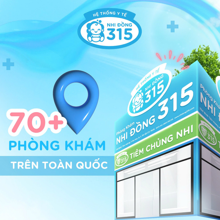 Tại hơn 70 chi nhánh và phòng khám Nhi Đồng 315 trên toàn quốc, các bác sĩ giàu kinh nghiệm kiểm tra kỹ lưỡng từng triệu chứng để mang lại giải pháp tốt nhất cho sức khỏe của trẻ.