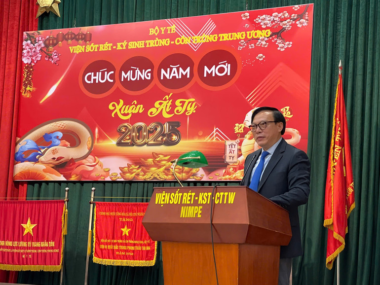 Tiến sĩ, bác sĩ Hoàng Đình Cảnh, Viện trưởng Viện Sốt rét-Ký sinh trùng-Côn trùng Trung ương phát biểu.