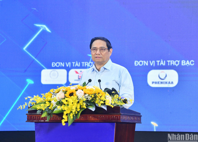 Thủ tướng Phạm Minh Chính phát biểu ý kiến tại sự kiện.
