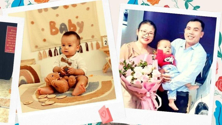 Gia đình chị Thức hạnh phúc đón chào thiên thần kháu khỉnh.