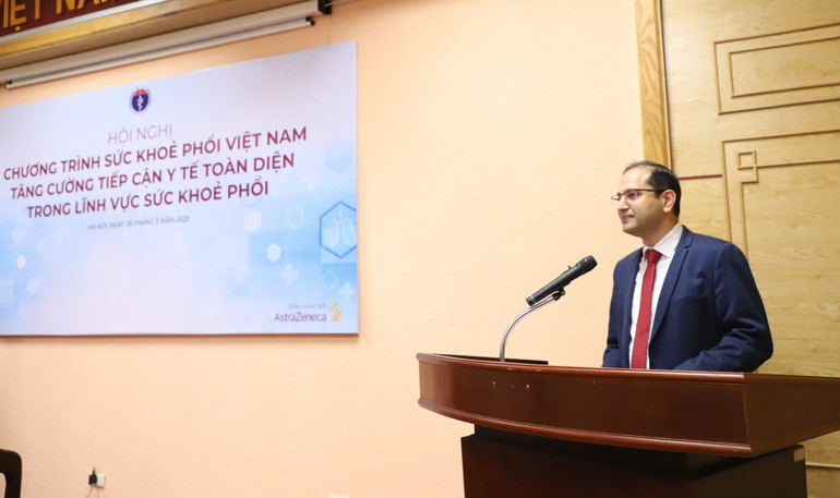Ông Atul Tandon, Tổng Giám đốc AstraZeneca Việt Nam phát biểu. Ông Atul Tandon, Tổng Giám đốc AstraZeneca Việt Nam phát biểu.