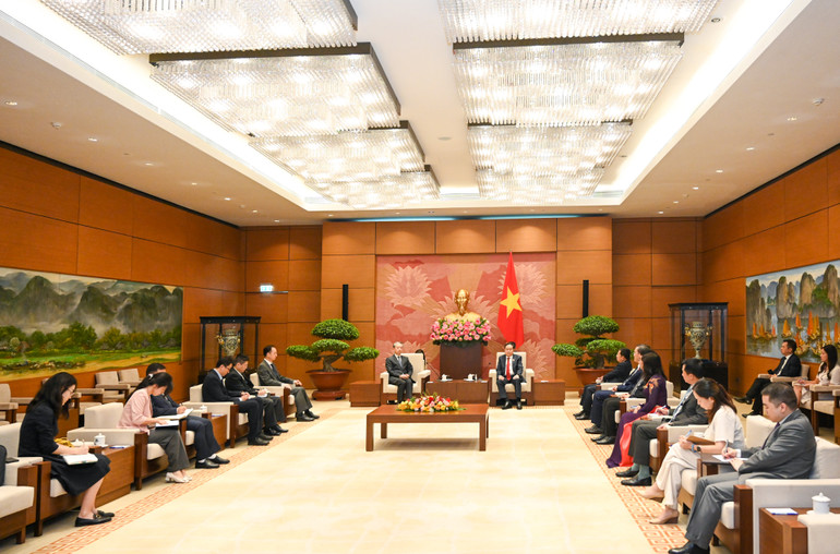 Quang cảnh cuộc tiếp tại Nhà Quốc hội. (Ảnh: DUY LINH)