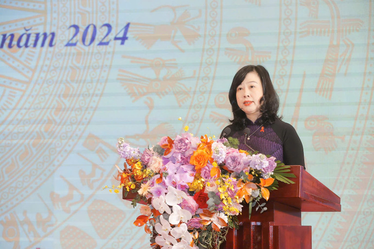 Bộ trưởng Y tế Đào Hồng Lan phát biểu.