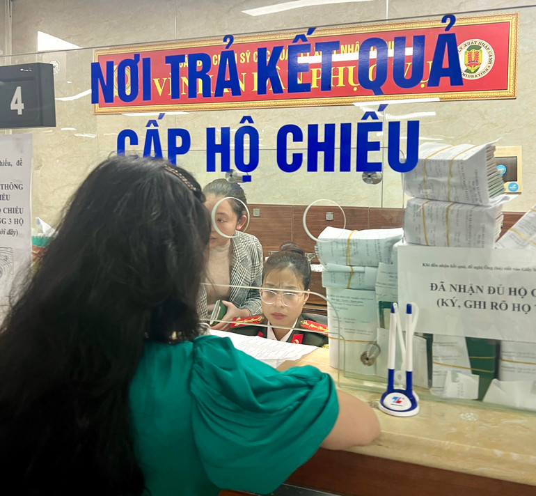 Nơi trả kết quả hộ chiếu.