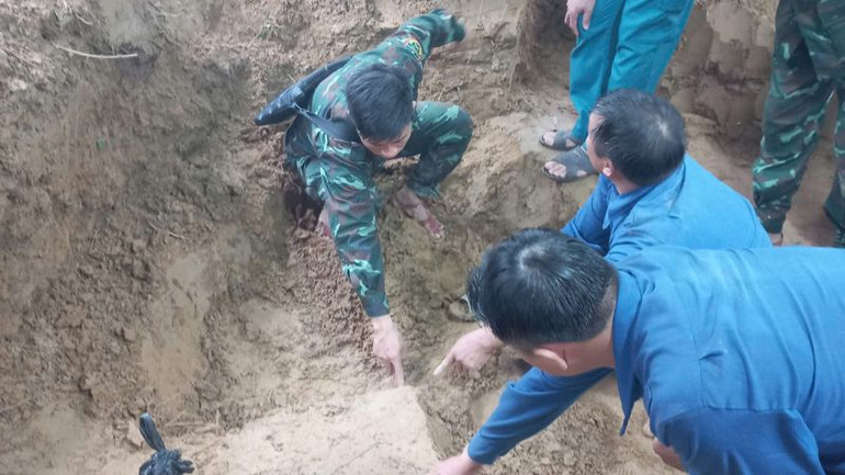 Phát hiện mộ tập thể bốn liệt sĩ tại Quảng Trị.