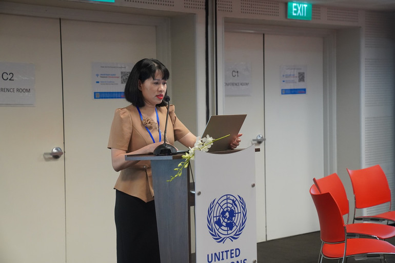 Bà Đinh Thị Thu Thủy, Phó Vụ trưởng Vụ Pháp chế, Bộ Y tế chia sẻ về nội dung áp dụng thuế tiêu thụ đặc biệt với đồ uống có đường.