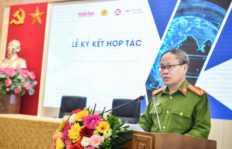 Đại tá Ngô Như Cường, Phó Cục trưởng Cục Cảnh sát Quản lý hành chính về trật tự xã hội (C06), Bộ Công an, phát biểu.