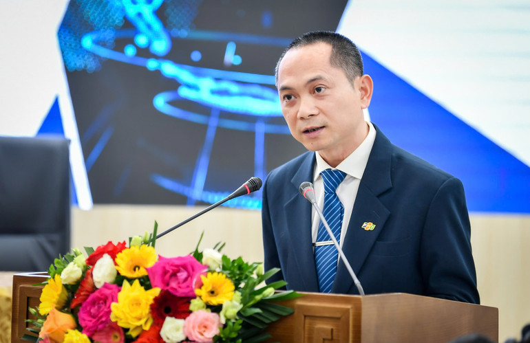 Ông Hoàng Trung Kiên, Tổng Giám đốc FPT Retail, phát biểu.