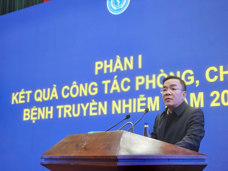 Ông Nguyễn Lương Tâm, Phó Cục trưởng Cục Y tế dự phòng (Bộ Y tế) phát biểu.