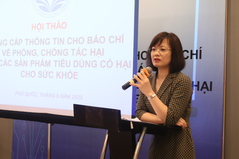 Bà Trần Thị Tuyết, Trưởng phòng Chính sách thuế Giá trị gia tăng và Tiêu thụ đặc biệt (Vụ Chính sách Thuế, Bộ Tài chính).