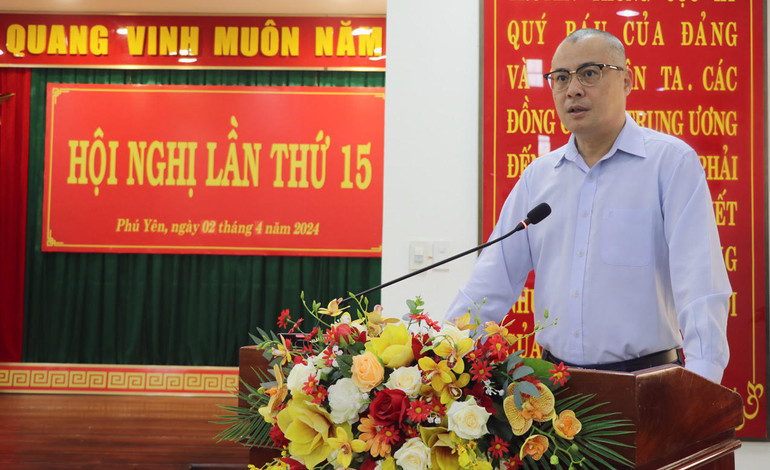 Ủy viên Trung ương Đảng, Bí thư Tỉnh ủy Phú Yên Phạm Đại Dương phát biểu chỉ đạo tại Hội nghị.