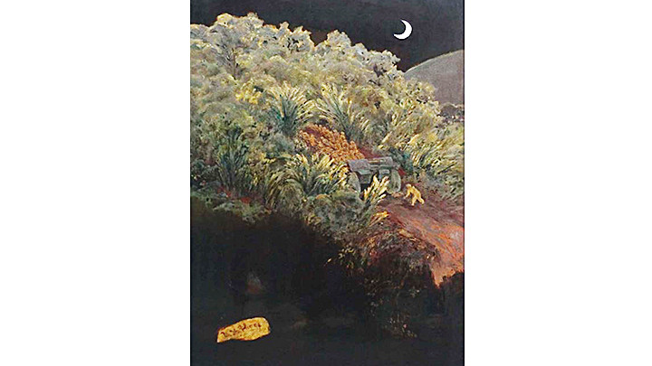 “Kéo pháo Điện Biên”. Tác giả: Trần Đình Thọ (Sơn mài - 1994)