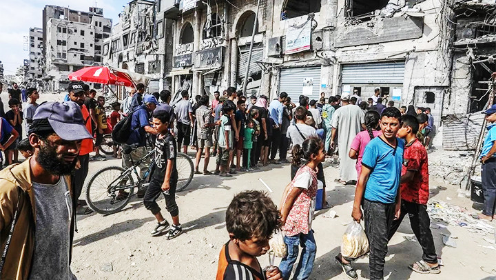 Khung cảnh đổ nát sau cuộc không kích của Israel. Ảnh: UN