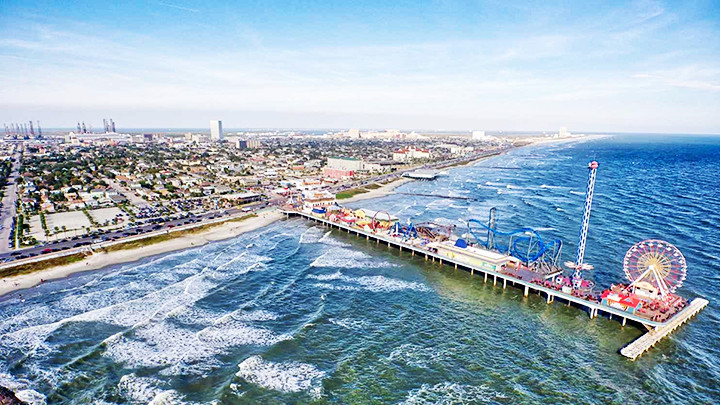 Vùng du lịch Galveston ngày nay. Ảnh: GETTY IMAGES