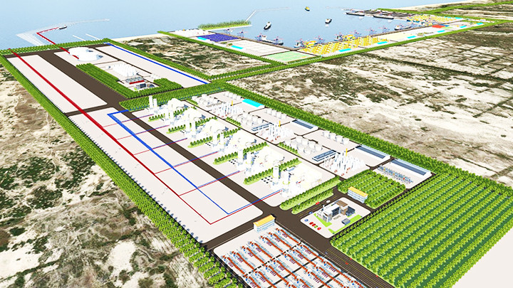 Phối cảnh Dự án LNG Hải Lăng, giai đoạn 1 - 1.500 MW tại tỉnh Quảng Trị. Phối cảnh Dự án LNG Hải Lăng, giai đoạn 1 - 1.500 MW tại tỉnh Quảng Trị.