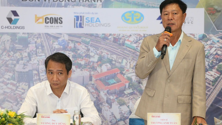 Tiến sĩ Trương Anh Tuấn, Phó Chủ tịch Hiệp hội Bất động sản Việt Nam phát biểu tại tọa đàm.